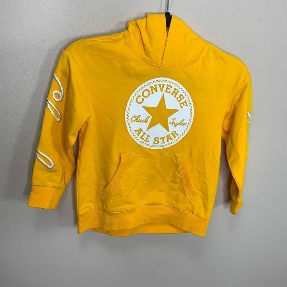 Converse all star Chuck Taylor sleeve yellow sweatshirt (J1)